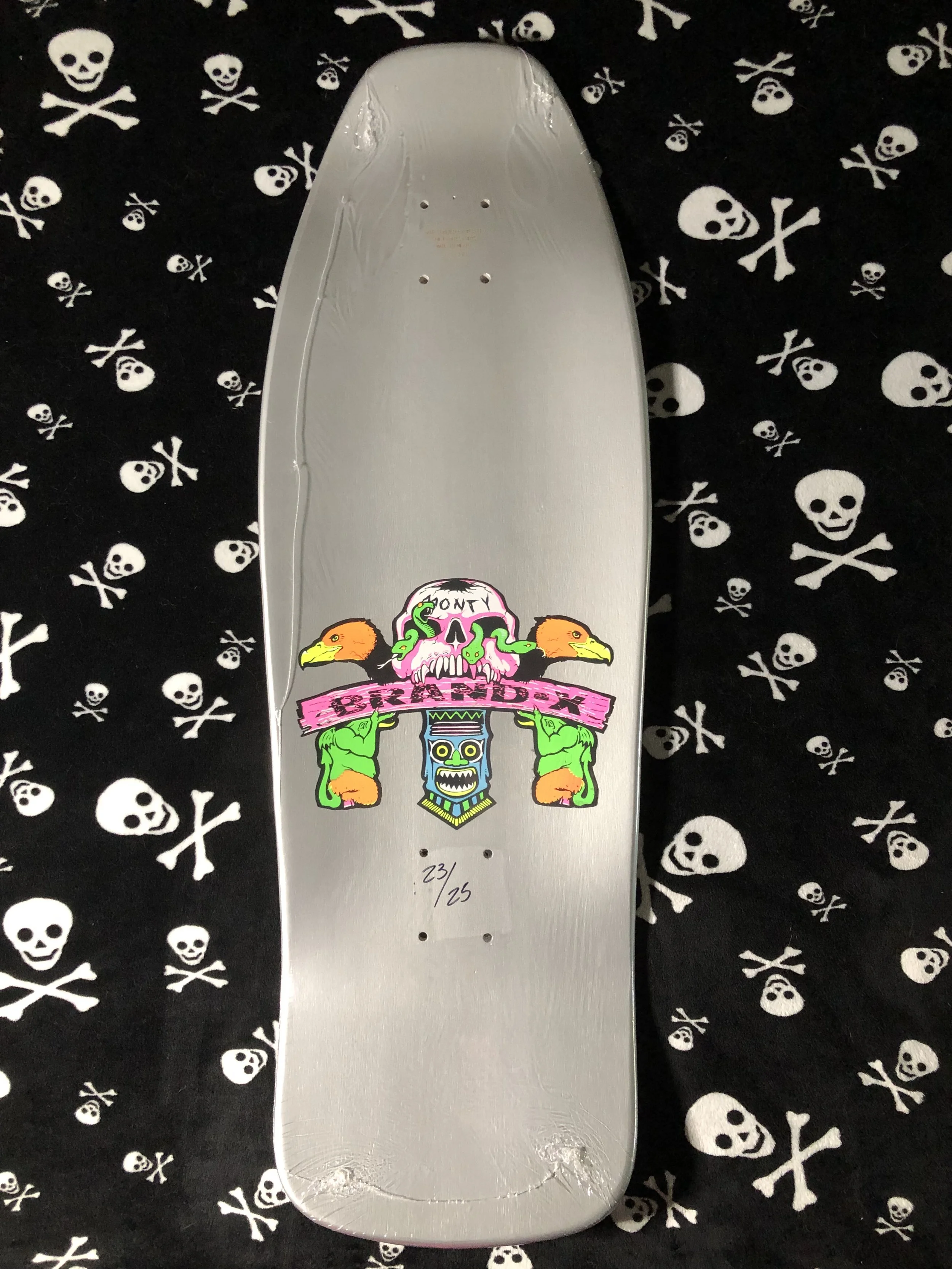 BRAND•X•TOXIC~ BRAND•X MONTY NOLDER 80s TOTEM HAND PAINTED SILVER